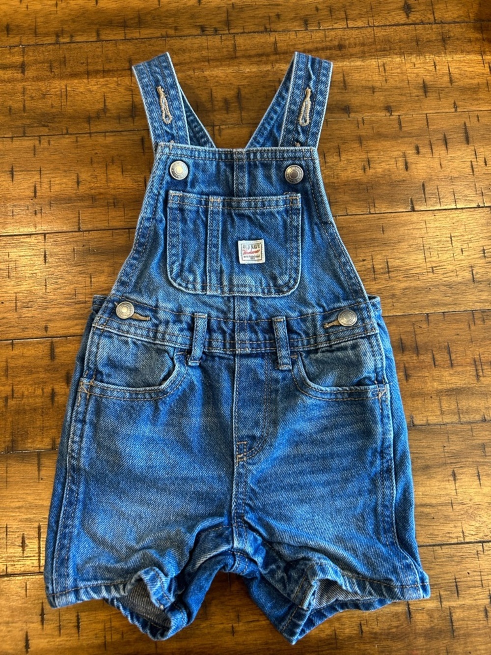 Old Navy Blue Denim Short Overalls for Kids